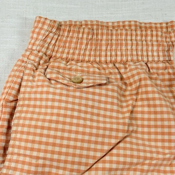 Polo Ralph Lauren Traveler Gingham Swim Trunk Shorts Men's M Orange 5.5" - Picture 13 of 16